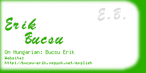 erik bucsu business card